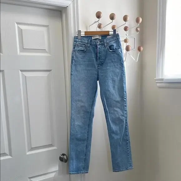 Aritzia - Denim Forum - Arlo High Rise Straight Denim Jeans - Blue - 26x30 - Picture 2 of 14